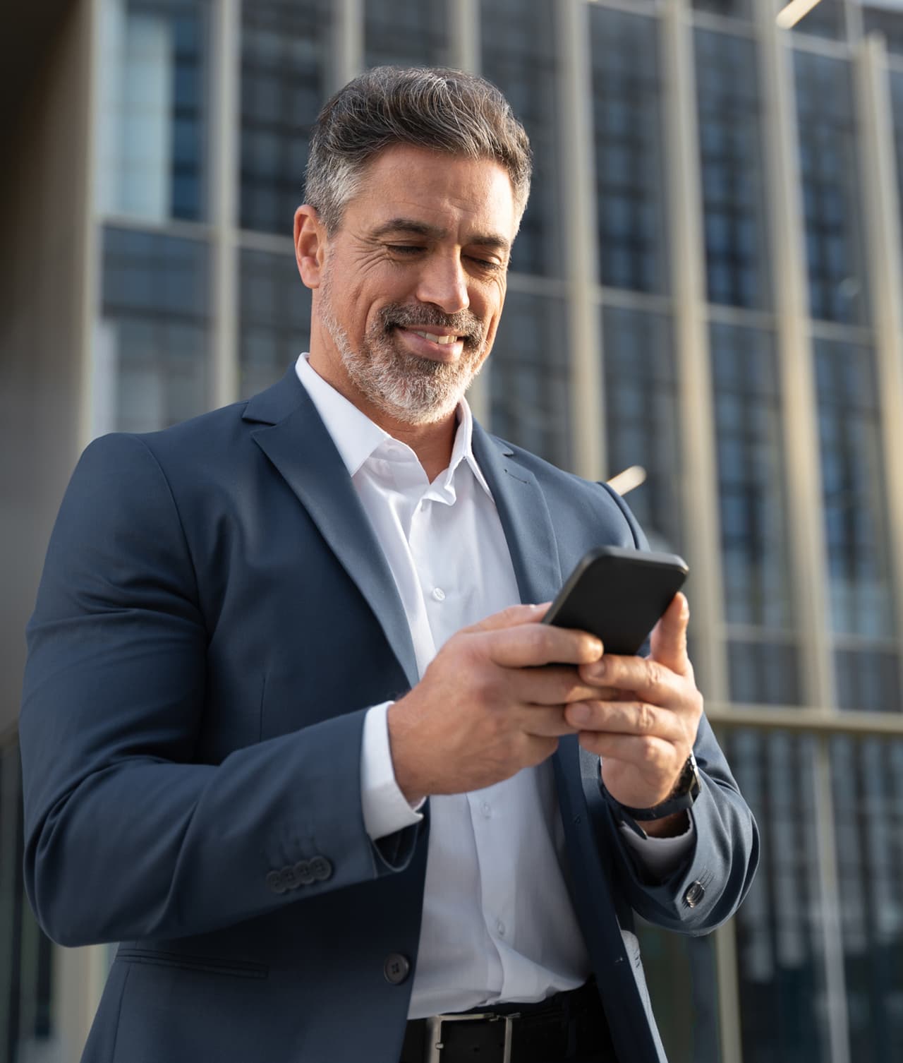 corporate_20 smiling man on cell phone